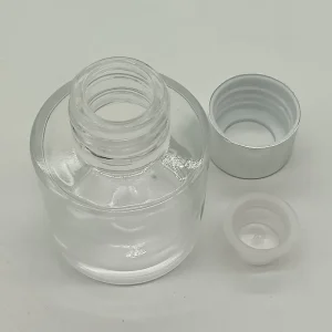 Empty 50ml 100ml 200ml Clear Round Glass Reed Diffuser Bottle for Aromatherapy