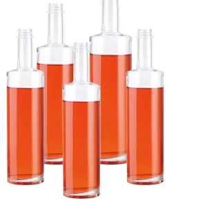 Empty 700ml Whisky and 750ml Vodka Glass Liquor Bottles with Cork