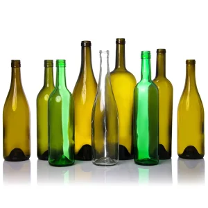 Empty 750ml Burgundy, Clear or Amber Glass Wine Bottle