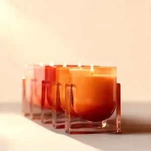 Empty 8 oz Glass Candle Vessel with Lid and Box