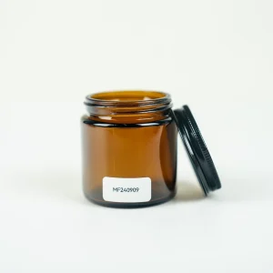 Empty Amber Glass Candle Jars and Car Diffuser Bottles with Aluminum Lid