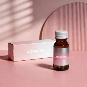 Empty Amber Glass Health Drink Bottle with Silver Screw Cap Syrup Packaging Vessel for Nutraceutical Use