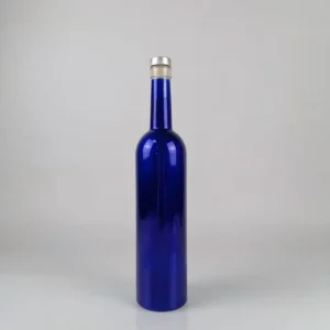 Empty Blue Glass Liquor Bottles 500ml 750ml