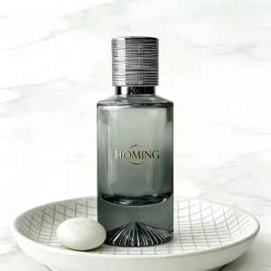 Empty Clear 30ml 50ml 100ml cylinder Thick Bottle Glass Perfume Container Bottle with zinc alloy cap