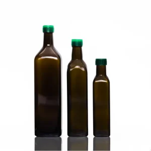 Empty Clear Different Shape Glass Olive Oil Bottle With Screw Lids 100ml 250ml 500ml 750ml 1000ml for Olive Oil Cooking Oil