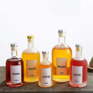 Empty Clear Glass Bottles with Cork and Sealed Lid, 100pcs, Custom Color
