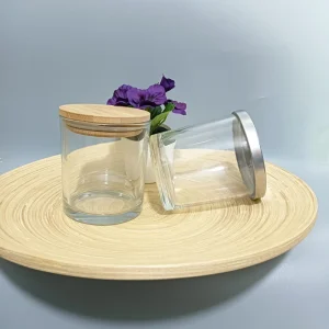 Empty Clear Glass Candle Jars with Lid and Box