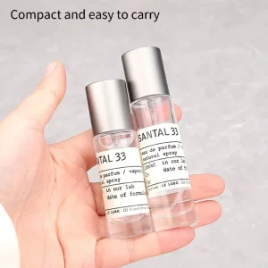Empty Clear Round Cylindrical Glass Perfume Spray Bottle with Box, 10ml 15ml