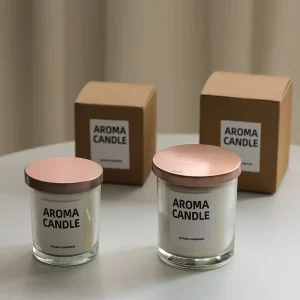 Empty Colorful Glass Candle Vessel Jars 220ml 315ml 430ml with Lid and Box for Candle Making