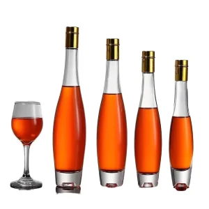 Empty Cylinder Glass Wine Bottles 500ml 750ml for Wine Tequila Whisky with Corks Carton Packed