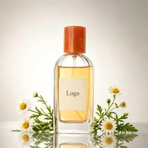 Empty Flat Transparent 30ml Glass Perfume Oil Bottle with Fine Mist Spray