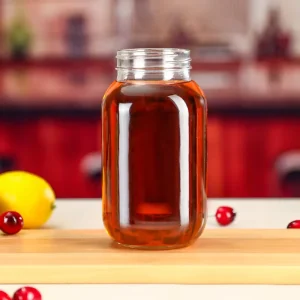 Empty Food Storage 500ml 750ml 1000ml Bulk Wide Mouth Glass Canning Mason Jars with Gold Metal Lid