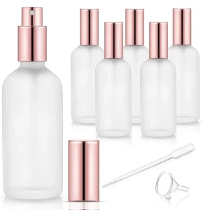 Empty Frosted Bottle 30ml Matte Frosted Glass Gold Spray Pump Essential Oil Fine Mister Room Home Perfume Glass Spray Bottle