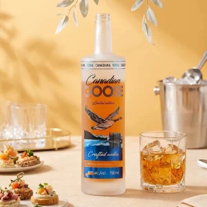 Empty Frosted Glass Cork Matte Vodka Liquor Bottles 500ml 700ml 750ml Decal