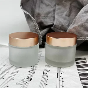 Empty Frosted Glass Cosmetic Cream Jar 60ml