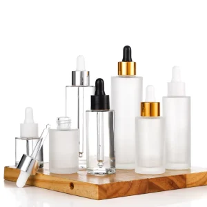 Empty Frosted Glass Dropper Bottles for Hair Oil and Cosmetics, 20ml 30ml 40ml 50ml 60ml 80ml 100ml