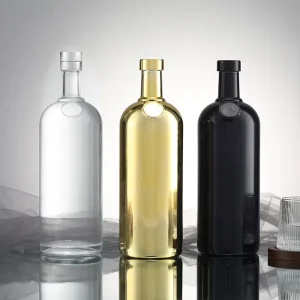 Empty Frosting Vodka Clear 200ml 375ml 500ml 750ml Glass Bottle for Whiskey