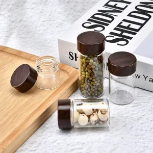 Empty Glass Bottle Food Package Containers 10ml 20ml 30ml Snacks Coffee Beans Glass Bottle With Cap