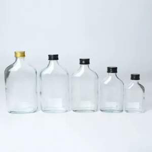 Empty Glass Bottles 50ml 100ml 200ml 250ml 350ml 500ml with Screw Lid for Beverages Milk and Juice