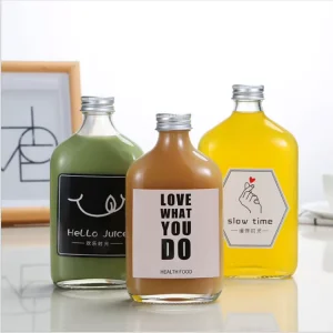 Empty Glass Bottles 50ml 100ml 250ml 350ml 500ml for Milk Tea and Juice