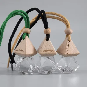 Empty Glass Hanging Car Reed Diffuser Bottle Air Freshener