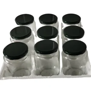Empty Glass Jar with Foam EPE Box for Canning, Pickles, Desserts, and Honey