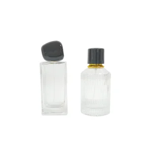 Empty Glass Perfume Spray Bottle 50ml with Pump Cap