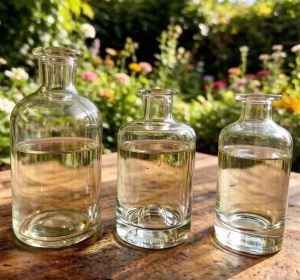 Empty Glass Spirits Bottles with Round and Square Shoulder Designs for Whiskey Gin Vodka