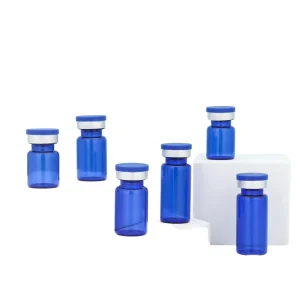 Empty Glass Vials for Skincare Serum and Medicine with Rubber Stoppers
