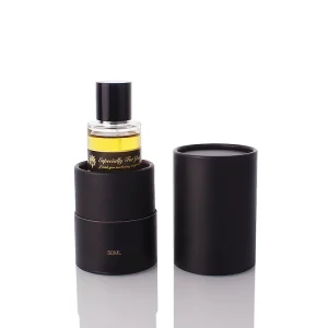 Empty High Quality Cylinder Transparent Perfume Refillable Spray Bottle Glass Perfume Bottles 50ml Hot Stamping Spray Packaging