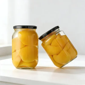 Empty Home Kitchen Food Canning Glass Jar 480ml 500ml 750ml 770ml Clear Round Canned Jar for Pickles with Metal Lid