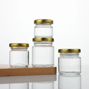 Empty Mini Glass Honey, Food, Spice and Jam Storage Jars 25ml 35ml 50ml 75ml with Screw Lids