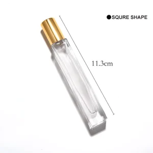 Empty Pocket Botol Parfum 10ml Sample Vial Perfume Atomizer Square Travel Size Fine Perfume Spray Glass Bottle
