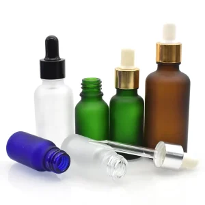 Empty Portable Frosted Glass Tincture Bottle 10ml 30ml 50ml Glass Leak Proof Essential Oil Sub Bottle