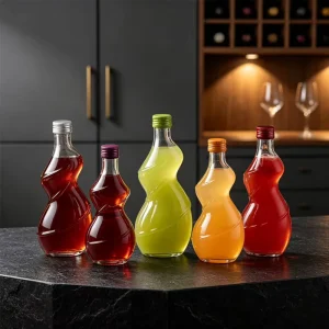Empty Recyclable Glass Wine Liquor Fruit Wine Juice and Milk Beverage Bottles 250ml 350ml 500ml