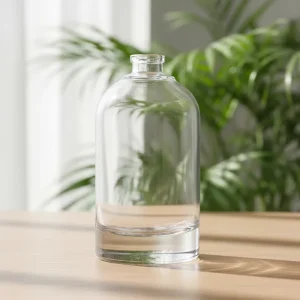 Empty Round Glass Perfume Bottle 100ml 200ml 300ml with Cork Top and Leak-Proof Refill Box