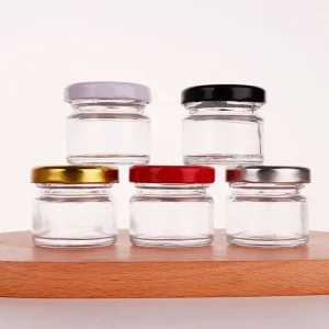 Empty Round Mini 1oz 30ml 45ml Small Glass Honey Jar with Lids
