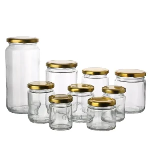 Empty Round Shape 100ml 200ml 250ml 300ml Glass Pudding Bottle Jam Jar with Lid