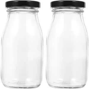 Empty Square 500ML Milk juice tea drink Glass Bottle with Lid Screen Printing Juice Bottles Soft Drink Beverage Accept
