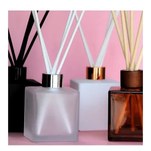 Empty Square Frosted Glass Reed Diffuser Bottle 100ml 200ml 250ml 300ml