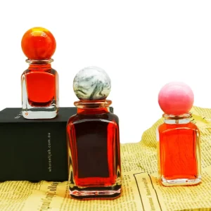 Empty Square Glass Perfume Spray Bottles with Packaging
