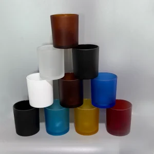 Empty Thick Glass Candle Jars with Lids Custom Candle Vessels