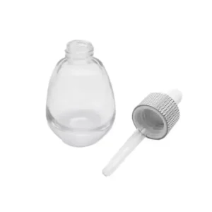 Empty Translucent Glass Dropper Bottles Pipette Screen Printing Custom Capacity Plastic Collar Brand for Essential