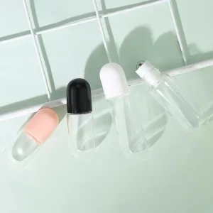 Empty Transparent Glass Roller Vial, Leakproof Refillable Container for Perfume, Aromatherapy, and Cosmetics