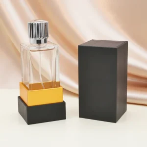 Empty Transparent Rectangular Glass Perfume Bottles 30ml 50ml 100ml with Pump Sprayer and Gift Box