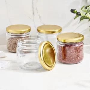 Empty Wide Mouth Glass Jar 50ml 150ml 200ml 240ml 250ml 500ml with Lids