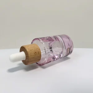 Environment Protection Customize Clear Glass Essential Oil Bottles Pink 30ml Dropper Bottle