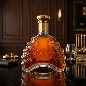 Exquisite 700ml 750ml 1000ml Glass Bottles Customizable logo Suitable for High end XO Alcoholic Beverages