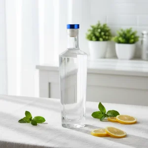 Extra Flint Thick Base Glass Water Bottle 700ml 750ml Cork Food Grade