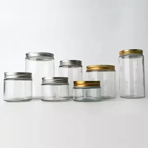 Extra Large Glass Jars Food 200ml Clear 12 Oz Empty Glass Jar With Lid for Food